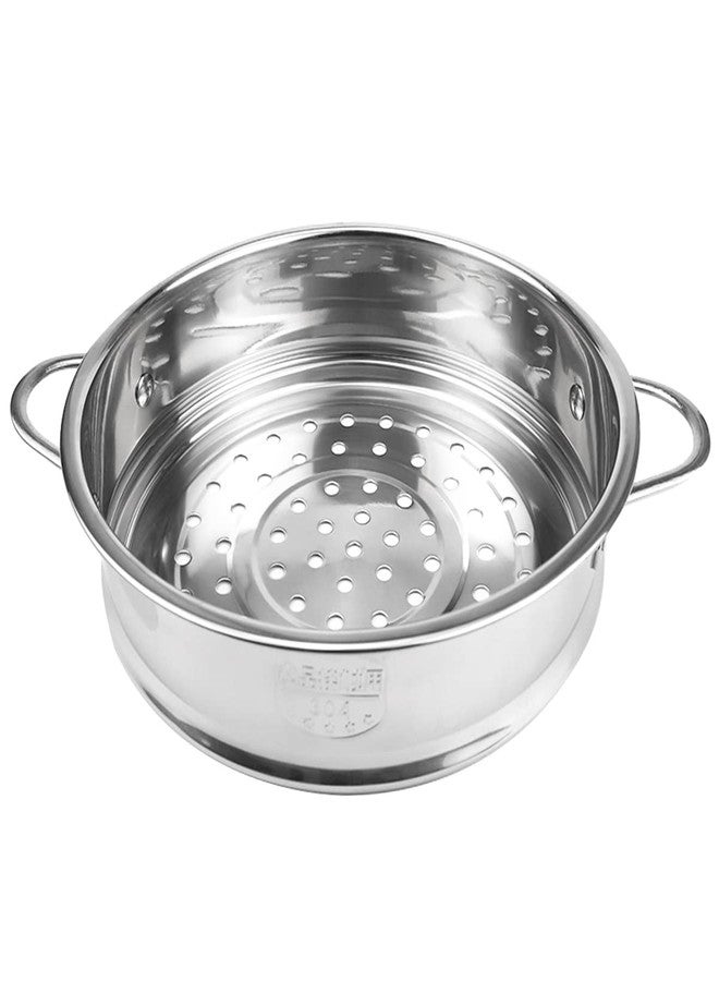LCJAOF Stainless Steel Steamer Pot - 7 Inches Round with Cooking Rack and Food Steamer Basket Insert for Kitchen Dim Sum Dumplings Bun (Silver, 18cm/7in) - Image 1